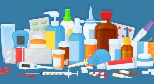 Medikamente Sammlung Illustration