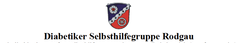 Diabetiker SHG Rodgau Wappen und Schriftzug