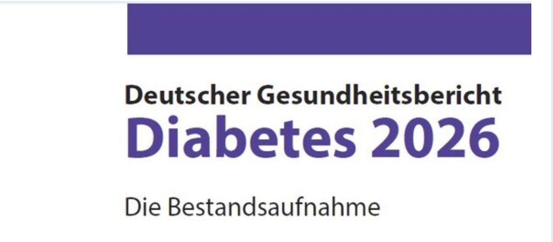 Titel des Deutschen Gesundheitsberichtes Diabetes 2026