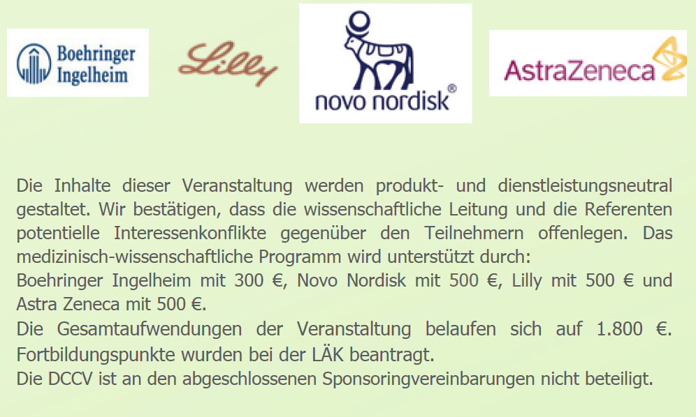 Sponsoren der Veranstaltung mit Logo